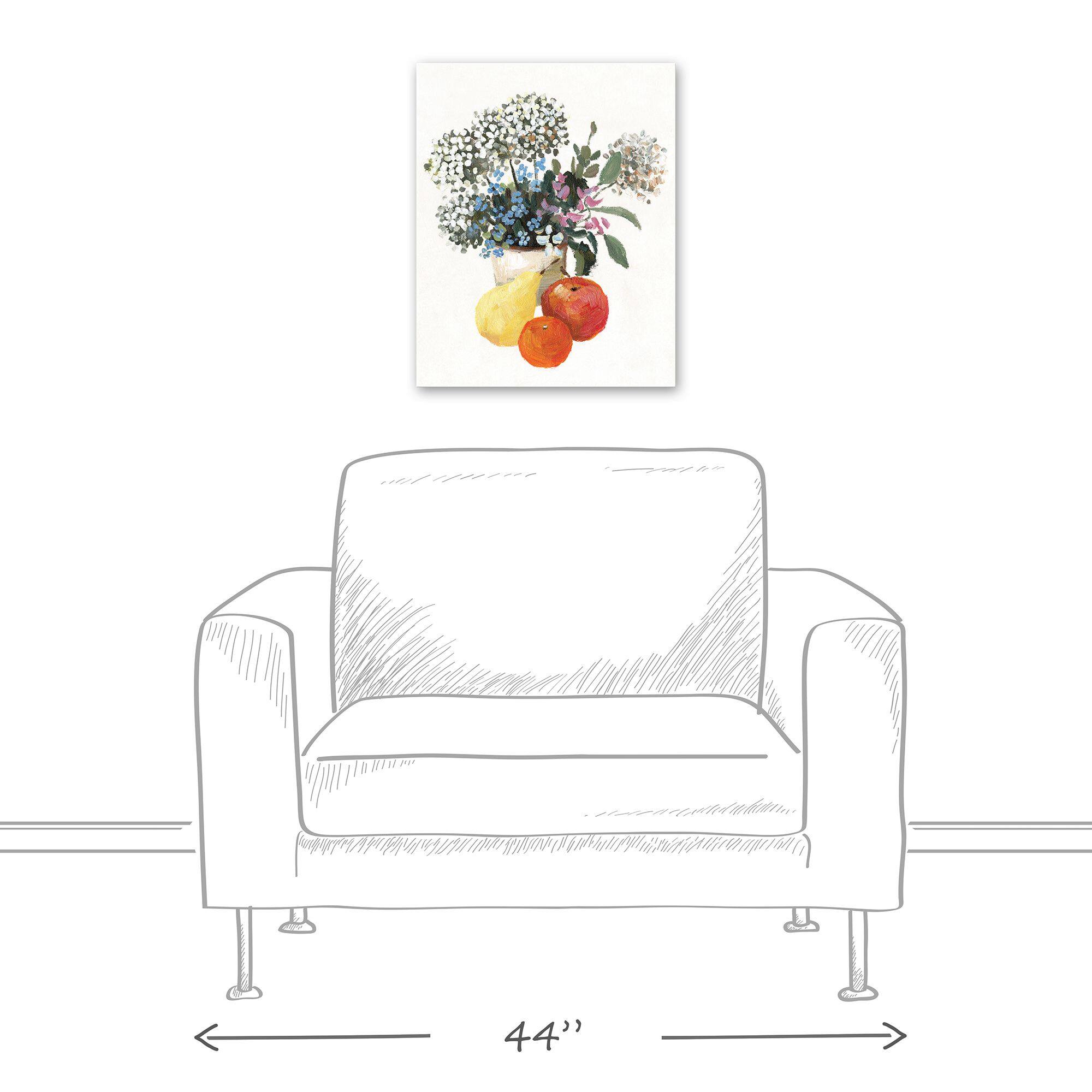 Fruit and Flower Still Life 16" x 20" Canvas Wall Art
